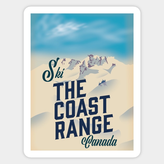 Ski The Coast Range Canada Sticker by nickemporium1